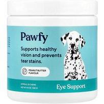 Pawfy, Akių palaikymas, šunims, nuo 6 mėnesių, žemės riešutų sviestas, 30 kramtukų, 128 g
