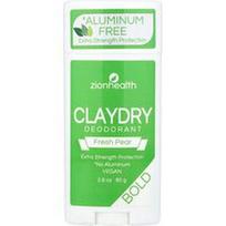 Zion Health, „Bold“, „ClayDry“ dezodorantas, šviežios kriaušės, 80 g