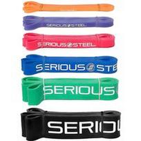 Serious Steel Fitness, 32 colių pasipriešinimo juosta, pilnas rinkinys, 6 dalių rinkinys