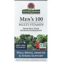 Nature's Answer, Vyrams 100, multivitaminai, 60 vegetariškų kapsulių