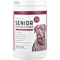 Chew + Heal, Senjorams skirtas 12 viename multivitaminų kompleksas šunims, 120 minkštų kramtomųjų tablečių, 480 g
