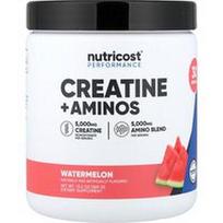 Nutricost, „Performance“, kreatinas + amino rūgštys, arbūzo skonio, 369 g (13,2 uncijos)