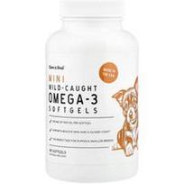 Chew + Heal, Mini laukinės gamtos omega-3 minkštosios kapsulės šunims ir katėms, 180 minkštųjų kapsulių