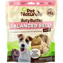Pet Naturals, „BusyButter®“, subalansuoti pilvo kaulai, šunims iki 26 svarų, įdarytas žemės riešutų sviestu, 13 uncijų (368,5 g)
