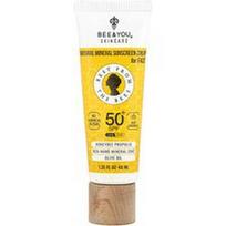 Bee & You, Natūralus mineralinis apsauginis kremas nuo saulės, veidui, 50+ SPF, 40 ml