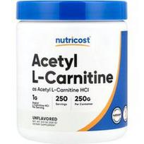Nutricost, Acetil-L-karnitinas, be skonio, 8,9 uncijos (250 g)