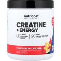 Nutricost, Našumas, kreatinas + energija, vaisių punšas, 252 g