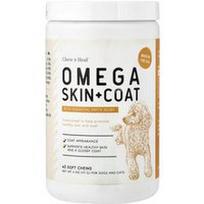 Chew + Heal, „Omega Skin + Coat“, šunims ir katėms, 60 minkštų kramtukų, 171 g