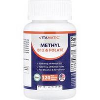 Vitamatic, Metil B12 ir folatas, uogos, 120 greitai tirpstančių tablečių