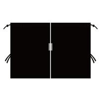 Automobilio salono privatumo pertvaros užuolaida - Blackout priekinei ir galinei daliai (Automobilis, Kemperis, Furgonas) Small 140*80 cm black
