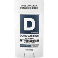 Duke Cannon Supply Co., „Air Defense™“ aktyvus dezodorantas, be aliuminio, vidurnakčio maudynėms, 85 g