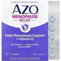 AZO, Menopauzės palengvinimas, kasdienė menopauzės parama + vitaminas D, 30 tablečių