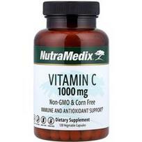 NutraMedix, Vitaminas C, 1000 mg, 120 augalinių kapsulių