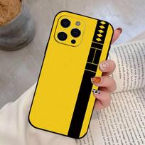 1PC Kill Bill Movie Phone Case For iPhone 17,16,15,14,13,12,11 Plus,Pro Max,XS,Soft Silicone Black Cover iPhone15ProMax yellow