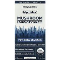 Triquetra Health, „MycoMax®“, grybų ekstraktų kompleksas, maksimalus stiprumas, 60 kapsulių