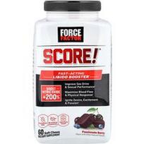 Force Factor, „Score!®“, greitai veikiantis libido stipriklis, aistringų uogų skonio, 60 minkštų kramtomųjų tablečių