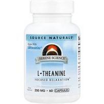 Source Naturals, „Serene Science®“, L-teaninas, 200 mg, 60 kapsulių