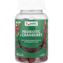 YumVs, Probiotiniai spanguolių guminukai, uogos, 60 guminukų