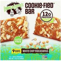 Lenny & Larry's, „Cookie-Fied®“ batonėlis, baltųjų makadamijos riešutų drožlių, 9 batonėliai po 45 g