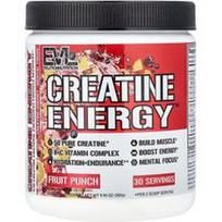 EVLution Nutrition, „Creatine Energy™“, vaisių punšas, 282 g