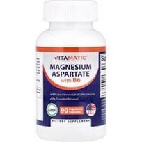 Vitamatic, Magnio aspartatas su vitaminu B6, 90 vegetariškų kapsulių