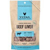 Vital Essentials, Liofilizuoti žali šunų skanėstai, jautienos kepenėlės, 59,5 g