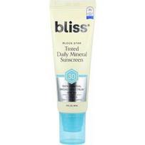 Bliss, „Block Star“, tonuotas mineralinis apsauginis kremas nuo saulės, SPF 30, 40 ml