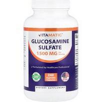 Vitamatic, Gliukozamino sulfatas, 240 augalinių kapsulių (750 mg vienoje kapsulėje)