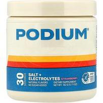 Podium Nutrition, Druska + elektrolitai, braškių skonio, 162 g