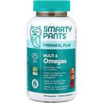 SmartyPants, „Prenatal Plus“ multivitaminai ir omega rūgštys, apelsinų ir braškių limonado skonio, 120 guminukų