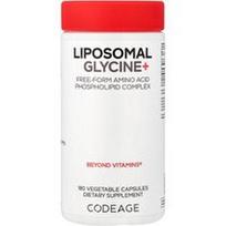 Codeage, Liposominis glicinas+, 180 augalinių kapsulių (500 mg vienoje kapsulėje)