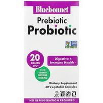 Bluebonnet Nutrition, Prebiotikas Probiotikas, 30 daržovių kapsulių