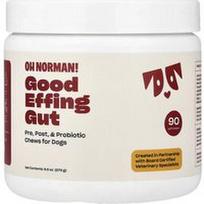 Oh Norman, „Good Gut“ kramtukai šunims prieš, po ir su probiotikais, 90 minkštų kramtukų, 270 g