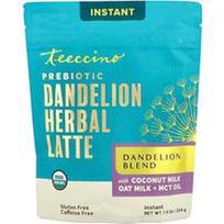 Teeccino, Prebiotinis kiaulpienių skonio tirpus žolelių latte, kiaulpienių mišinys, be kofeino, 224 g
