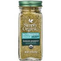 Simply Organic, Ant iešmo kepamos daržovės kepti skirti prieskoniai, citrinpipiriai, 97 g