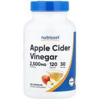 Nutricost, Obuolių sidro actas, 120 kapsulių (625 mg vienoje kapsulėje)