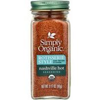 Simply Organic, Prieskoniai ant iešmo, aštrūs „Nashville Hot“, 90 g