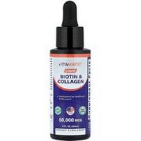 Vitamatic, Skystas biotinas ir kolagenas, 60 ml