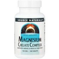 Source Naturals, Magnio chelatų kompleksas, 100 mg, 100 tablečių