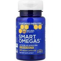 Natural Stacks, „Smart Omegas™“ su mėlynąja spirulina, 30 veganiškų kapsulių