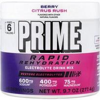 Prime Hydration, Greitas rehidratavimas, elektrolitų gėrimų mišinys, uogų ir citrusinių vaisių skonio, 277,4 g