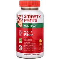 SmartyPants, „Multi Plus“ multivitaminai ir maistinės skaidulos, braškių, apelsinų ir citrinų skonio, 90 guminukų