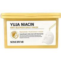 SOME BY MI, „Yuja Niacin“, kasdienė grožio kaukė nuo spuogų, 30 kaukių, 370 ml