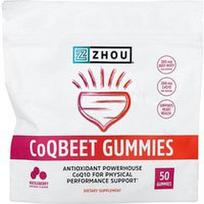 Zhou Nutrition, CoQBeet guminukai, šilauogės, 50 guminukų