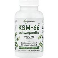 Micro Ingredients, KSM-66® Ašvaganda, 120 vegetariškų kapsulių