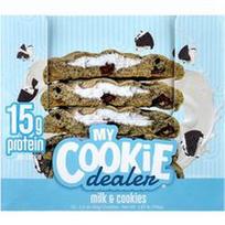 My Cookie Dealer Protein, Baltyminiai sausainiai, pienas ir sausainiai, 12 sausainių po 63 g