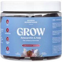 Akasha Superfoods, Augimui, plaukams ir grožiui skirti guminukai, granatų rojus, 60 guminukų