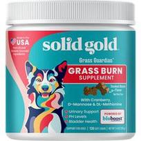 Solid Gold, „Grass Guardian™“, papildas nuo žolės nudegimų, šunims, rūkyta šoninė, 120 minkštų kramtomųjų tablečių, 216 g