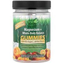Irwin Naturals, Magnio ir viso kūno balanso guminukai, mango ir apelsinų skonio, 30 guminukų