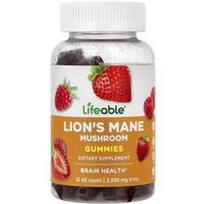 Lifeable, „Liūto karčių“ grybų guminukai, uogos, 60 guminukų (100 mg viename guminuke)